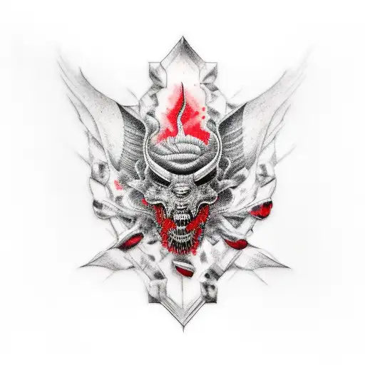 Corruption With Black And Red Color