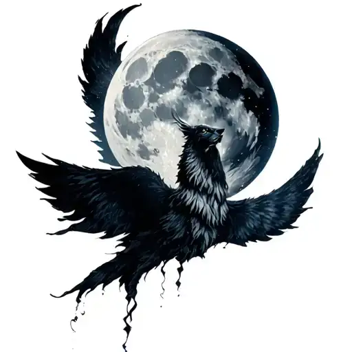 Full Moon Tattoo With A Storm Built King Who Loves