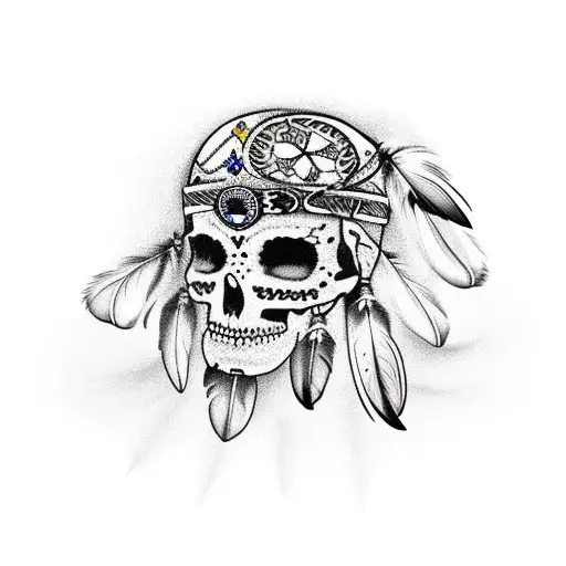 Half Dead Mexican Warrior With Dream Catcher