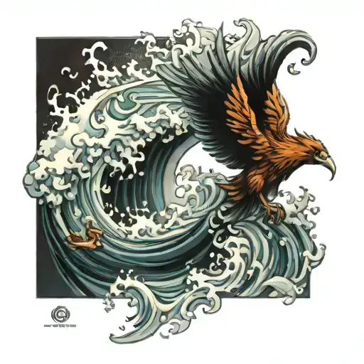 Phoenix In A Crashing Wave