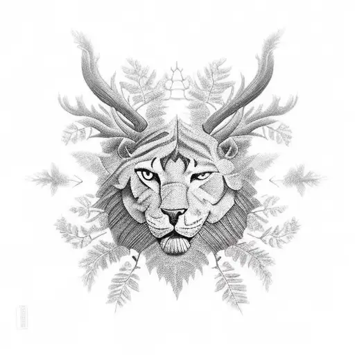 A Melancholic Police Officer Standing In A Mystical Forest