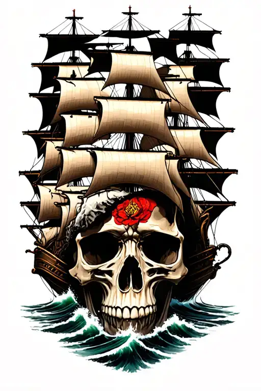 Skull And Ship