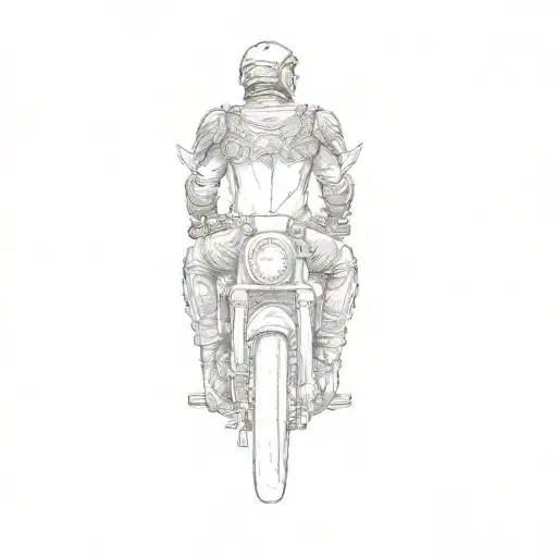 A Motorcycle Rider With Angel Wings