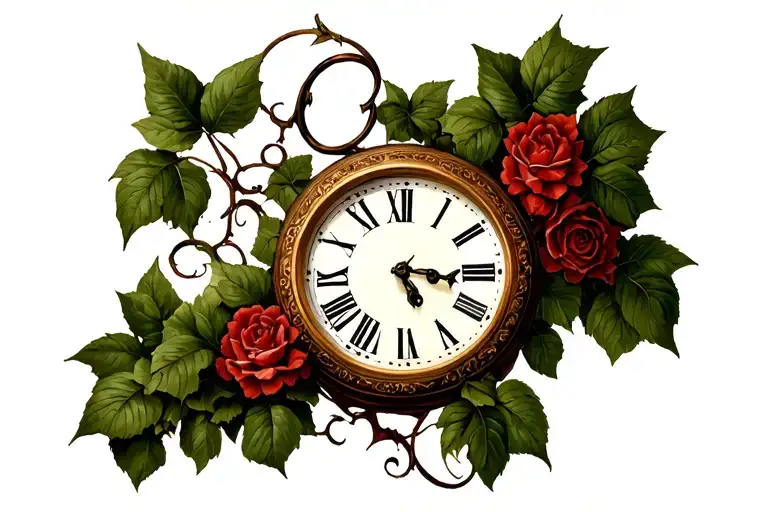 Vines With Clock Hand