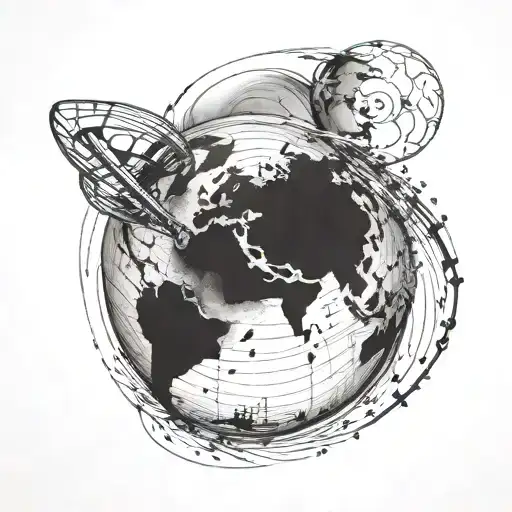 Spece Gerl And Planet