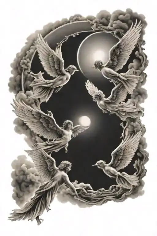 Angels Flying Towards The Sun