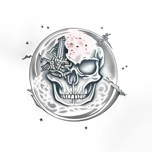 The Moon And A Skeleton