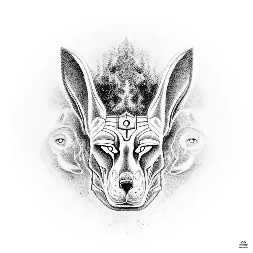 Anubis Surrounded By Darkness Weighing A Heavy Heart