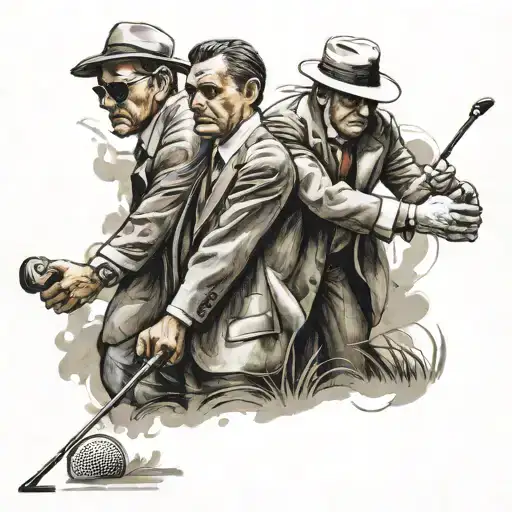 Italian Mafia Playing Golf