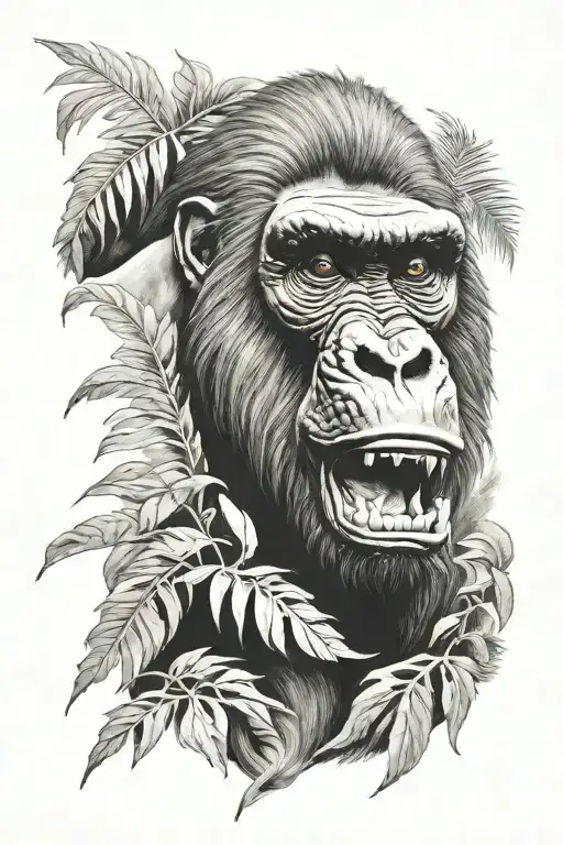 Jungle Angry Gorilla Arm Sleeve