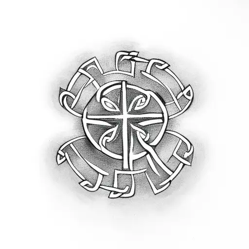 Shamrock With Celtic Cross