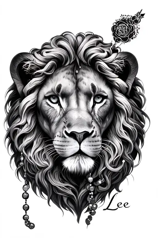 Constellation Leo With Rosary Intertwined