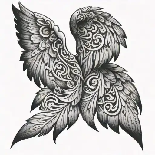 Angel Wings Tribal Patterns