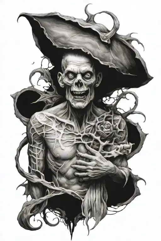 Creepy Mens Tattoo Design