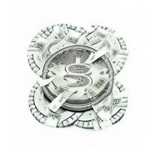 A Stack Of Dollar Bills Transforming Into A Trail Of Tire Smoke From A Drifting Car