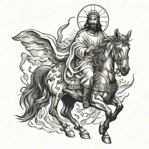 Jesus With Apocalypse Horse