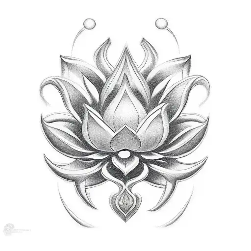 Fleur De Lis Lotus With Angel Wings