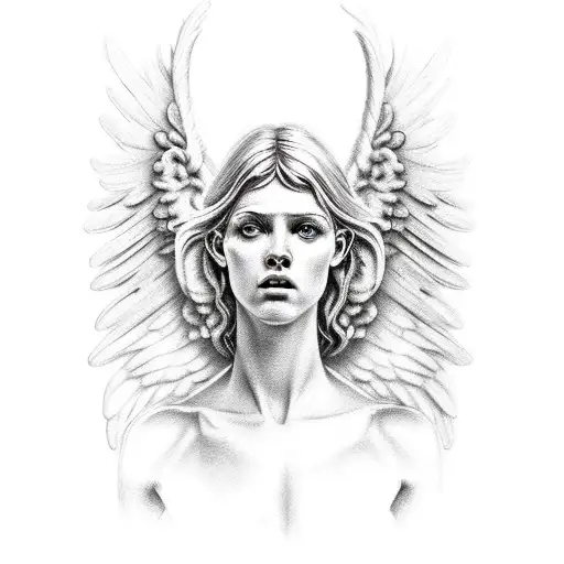 Roman Greek Angel With Wings