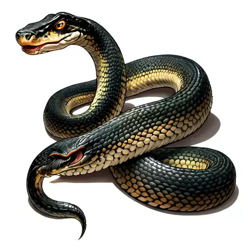 I Want A Dengerous Snake That Stretches From My Knee To My Hip Bone