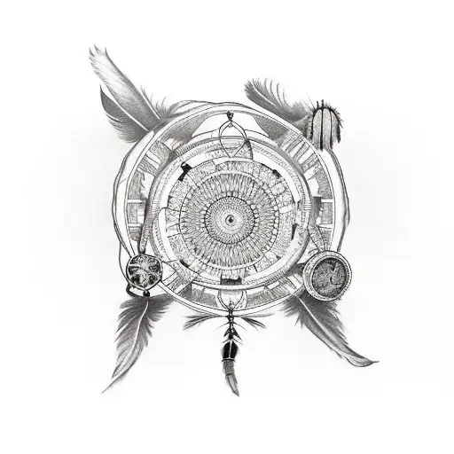Dreamcatcher With A Book As The Central Design