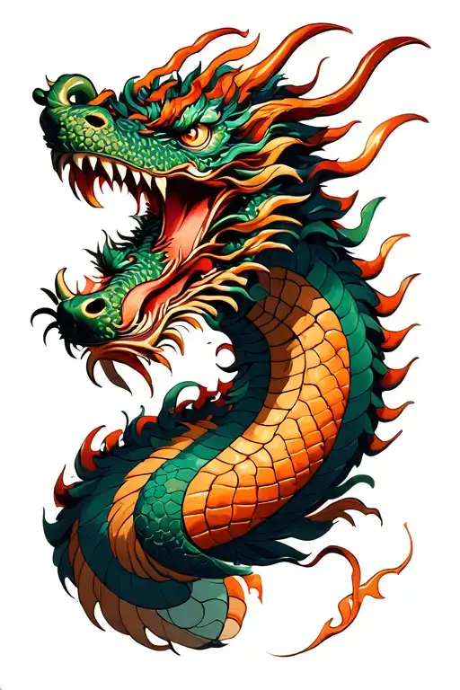 A Length Asian Dragon Style That Would Take The Full Arm