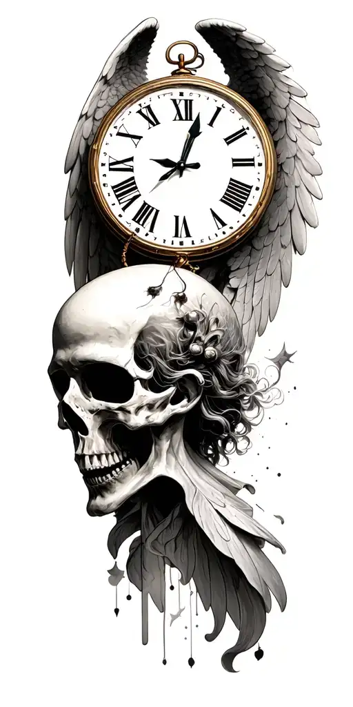 Death With An Oblique Clock Angel