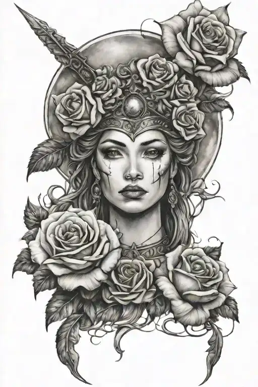 Warrior Goddess Moon Roses