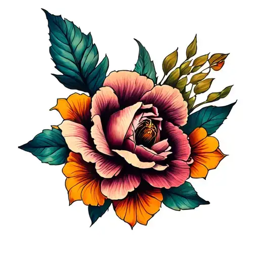 Neo Traditional Realism Style Tattoo Design