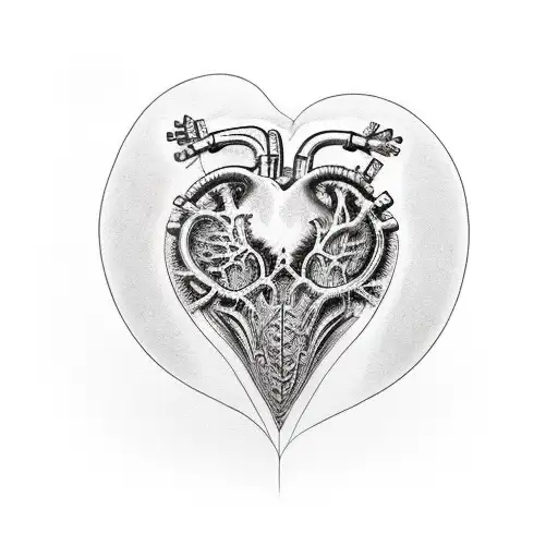 Anatomical Heart And Raven