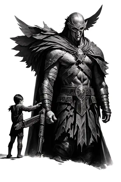 Guardian Fighter Protects Children From Thw World With Stoic Style