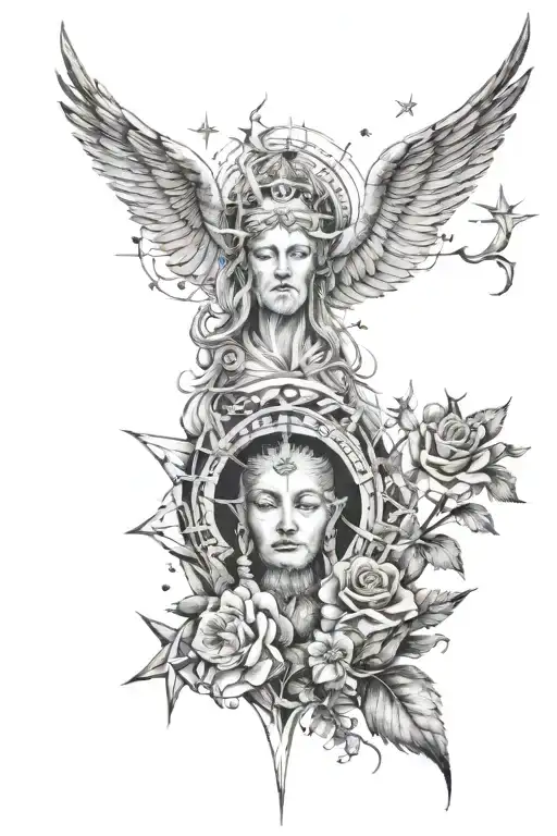 Religious And Nature And Stars And Tribial