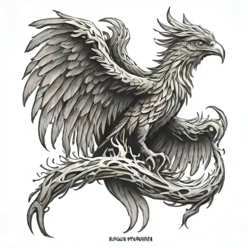 A Phoenix Rising From The Ashes Symbolizing Overcoming Struggles And Finding A New Beginning