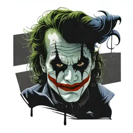 Joker With Motorcycle Helmet On His Head