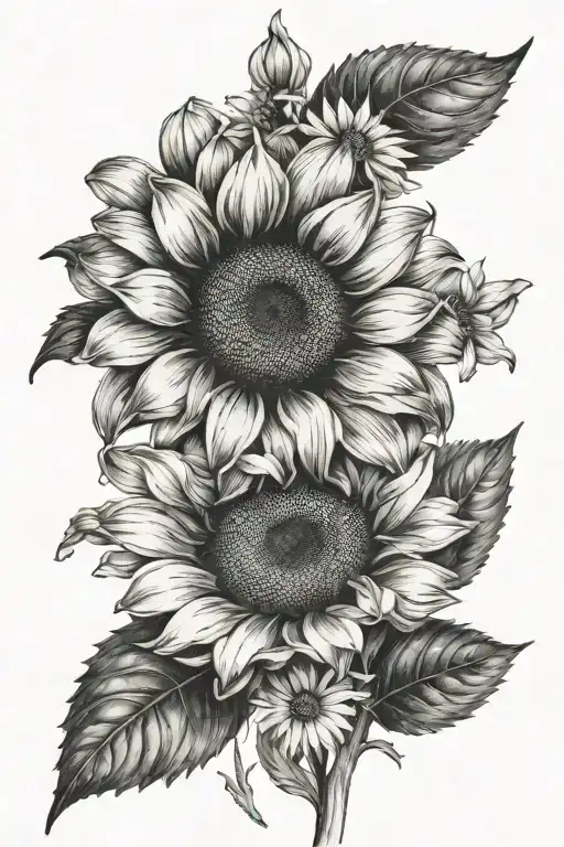 Sunflower And Daisy