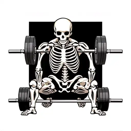 Skeleton Deadlift Stance With Weight Plates