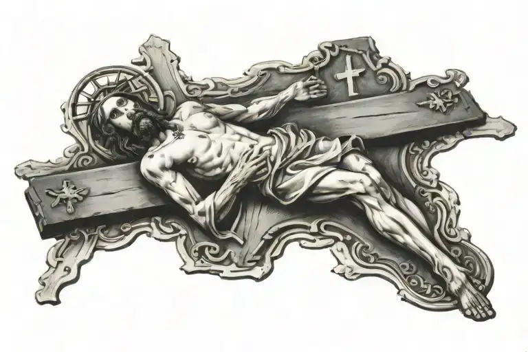 Safety Manager Symbolized With Jesus Cross