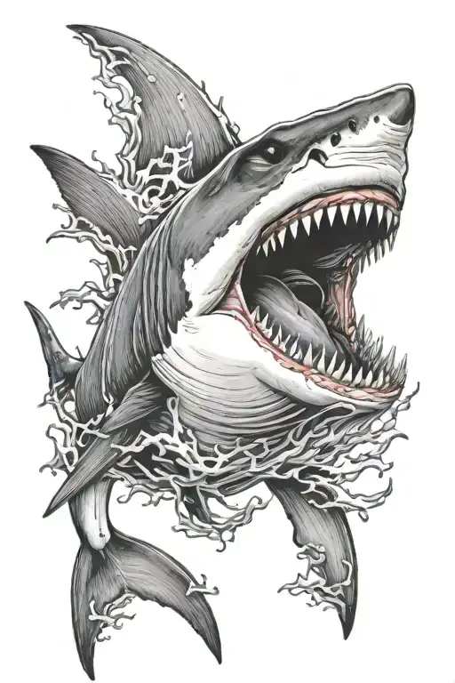 Great White Shark Open Jaw