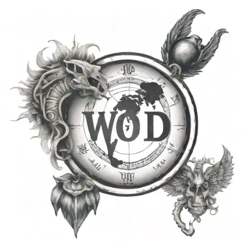 Wold And Black Heart Symbol Separated Capricorne Astrolosie Sign And The Word Passion In The Middle