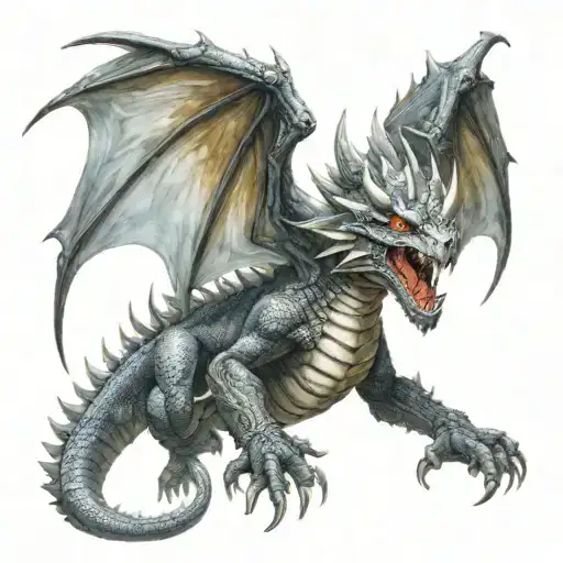 Deathwing Like Dragon Emerging With Head Of Drago From Dragonheart