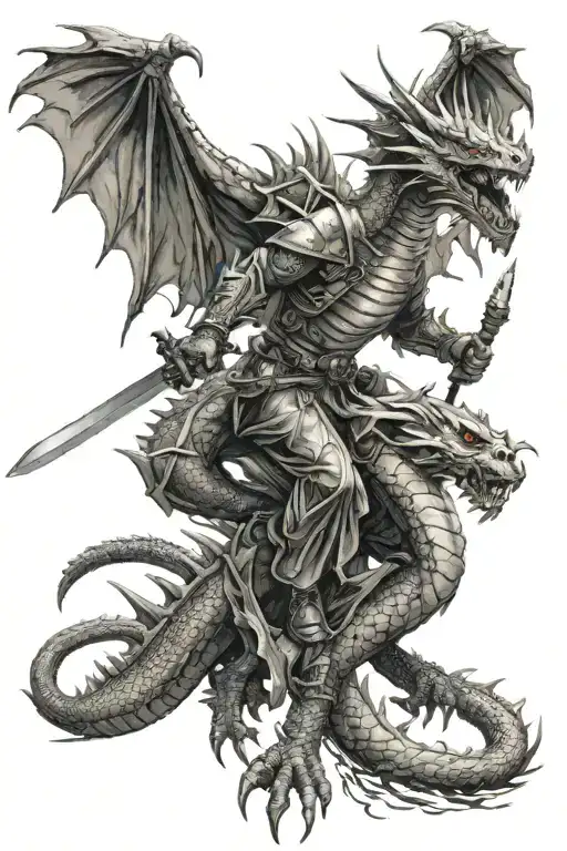 Dragon Slayer With Minigun And Katana Fighting An Elder Dragon
