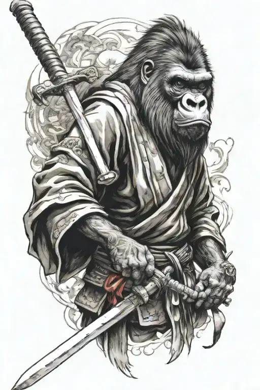 Gorilla-faced Samurai With Sword