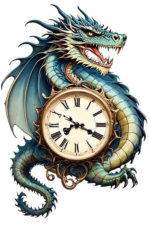 Dragon And Clock