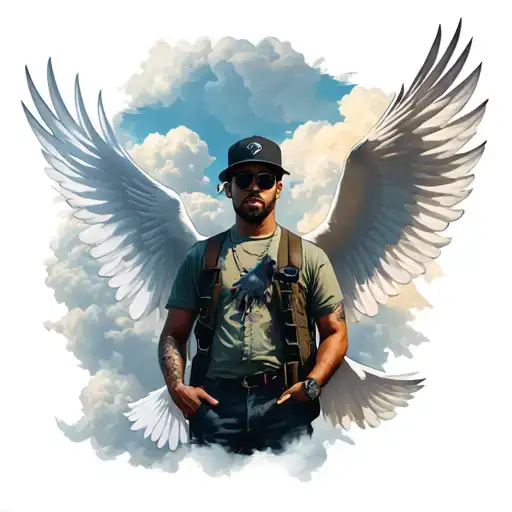 Gang Member And Cloud Shadow And Dove Flying