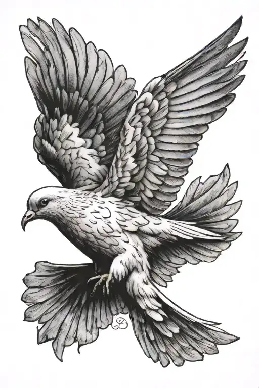 Scale And Dove Flying