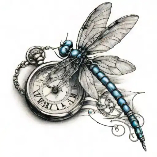 Dragonfly And A Stop Watch