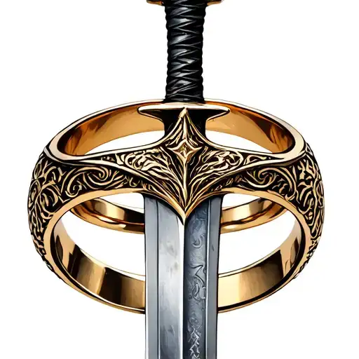 Lord Of The Ring With Sword And Ring