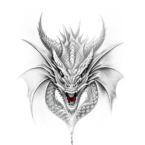 Dragon Breaking Through Skin On Forearm And Hand