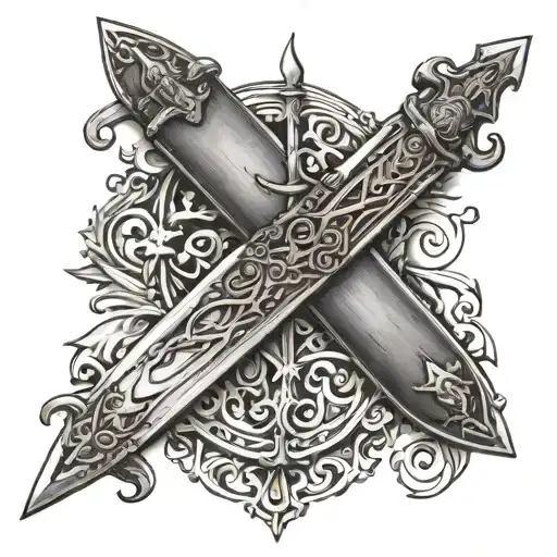 Medieval Sword Morphing Into A Surfboard