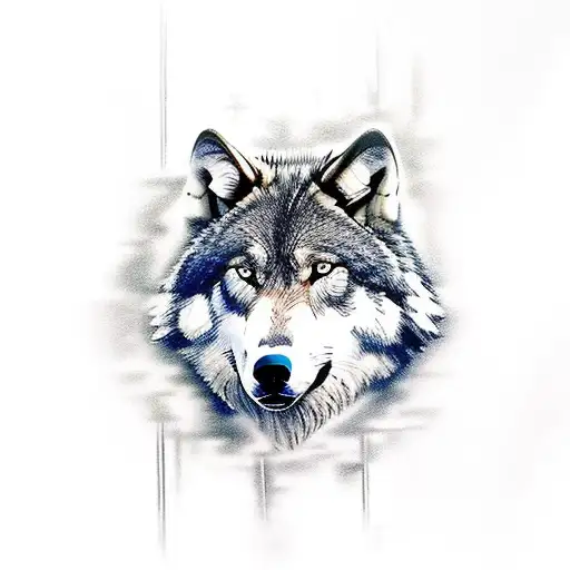 Warrior Rides Huge Grey Wolf