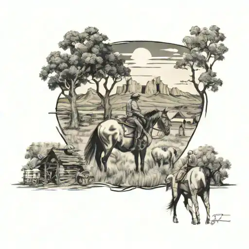 Cowboy Ranch Landscape